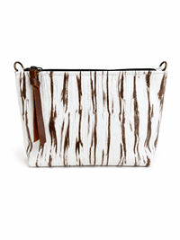 White Birch Effect Leather Pouch