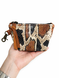 Mini Desert Print Leather Pouch
