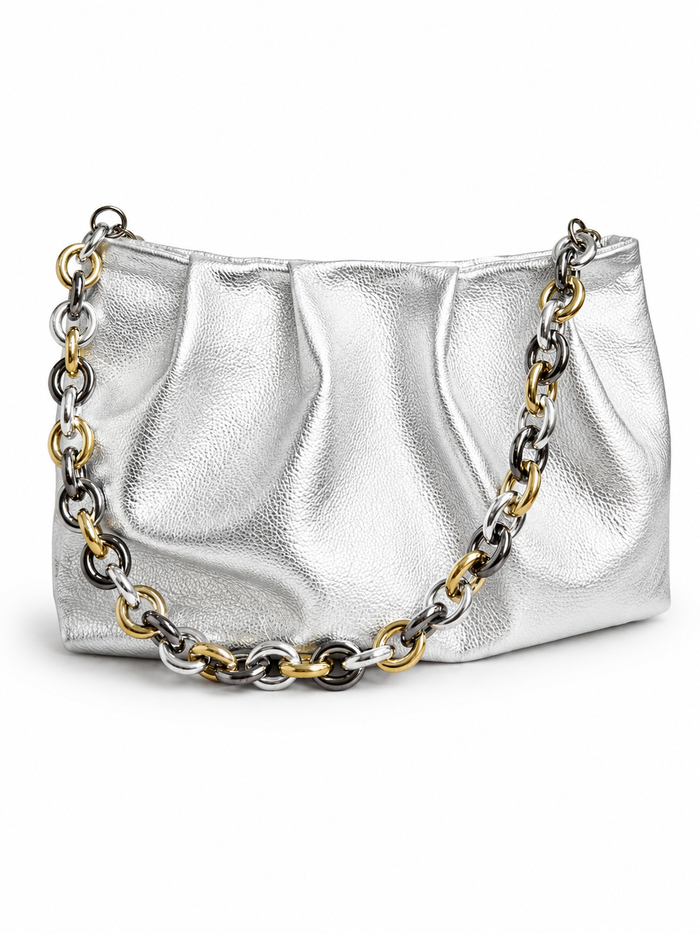 Tri-Colour Metallic Acrylic Chain Shoulder Strap