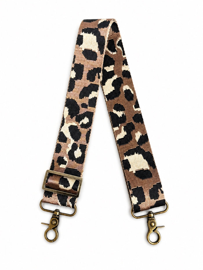 2" Tan Animal Print Crossbody Strap
