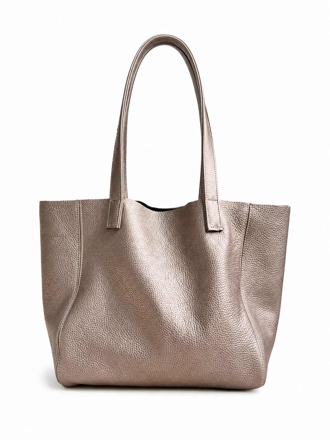 Minimalist Tote - Taupe Matte Metallic