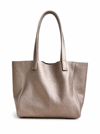 Minimalist Tote - Taupe Matte Metallic