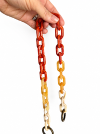 Burnt Orange Ombré Acrylic Chain Shoulder Strap