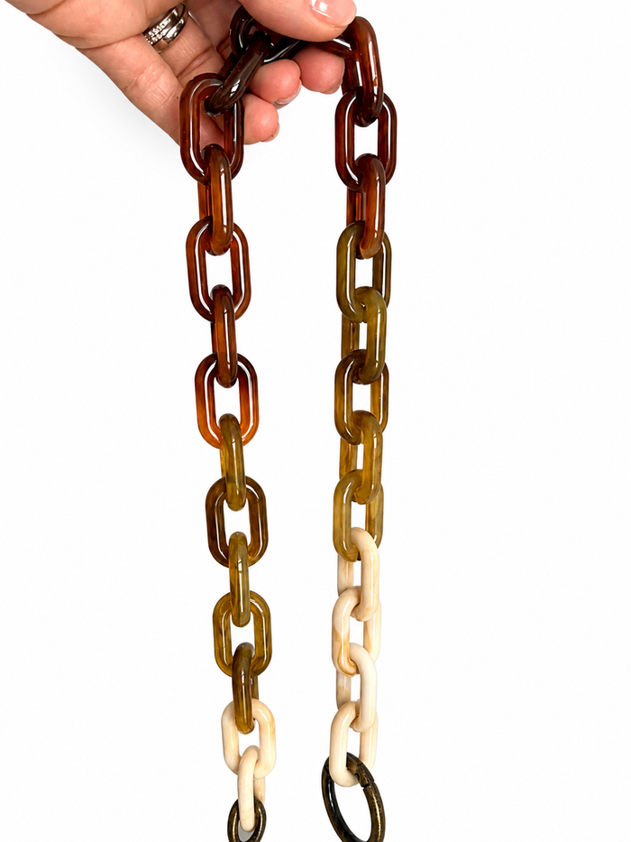 Brown Ombré Acrylic Chain Shoulder Strap