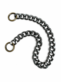 Gunmetal Metallic Chain Shoulder Strap