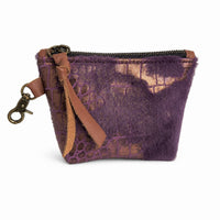 Purple Hair on Hide Metallic Mini Pouch