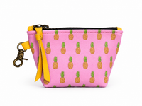 Pink Pineapple Leather Mini Pouch