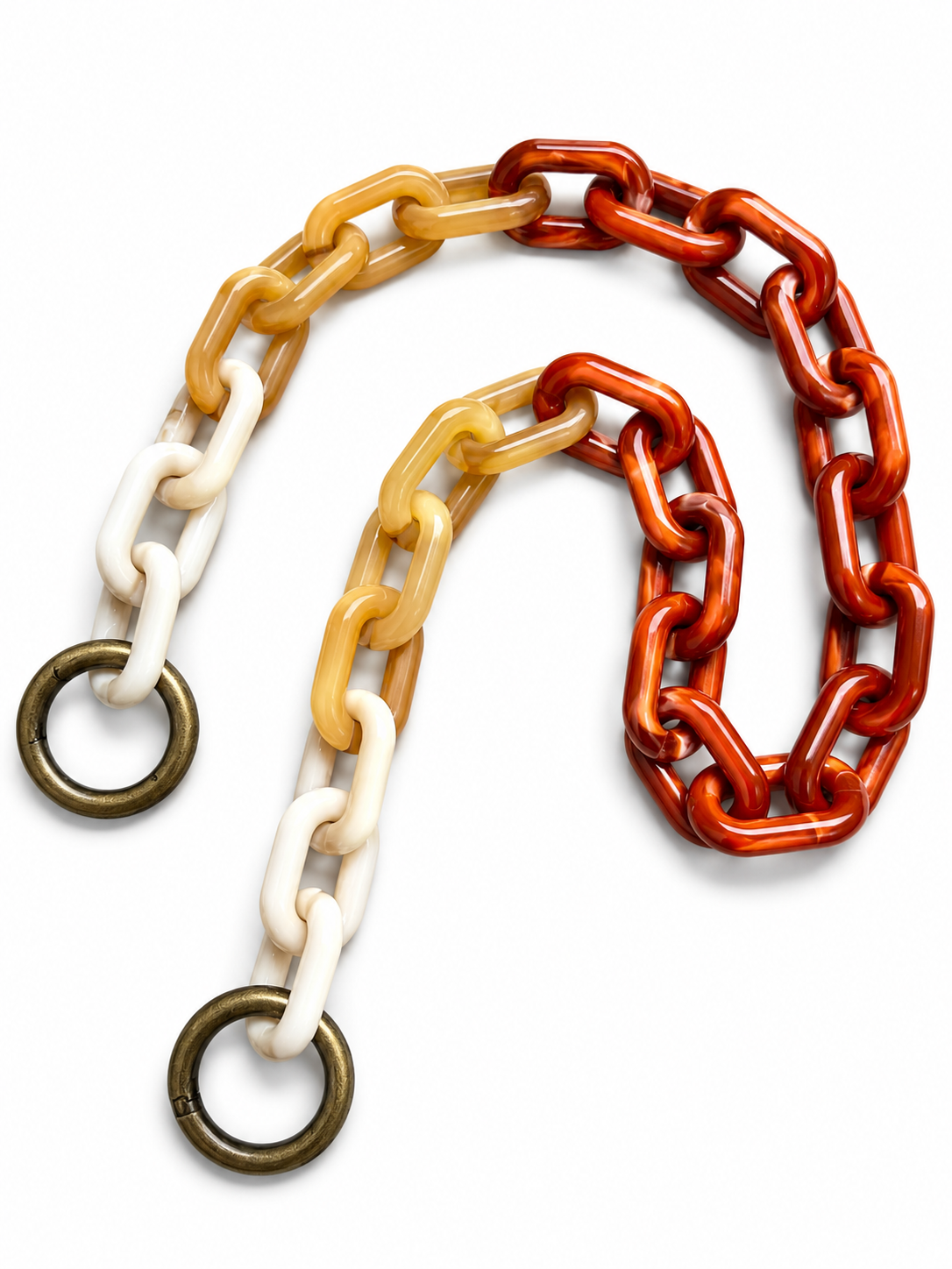 Burnt Orange Ombré Acrylic Chain Shoulder Strap
