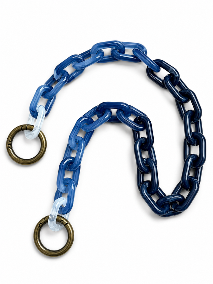 Navy Ombré Acrylic Chain Shoulder Strap