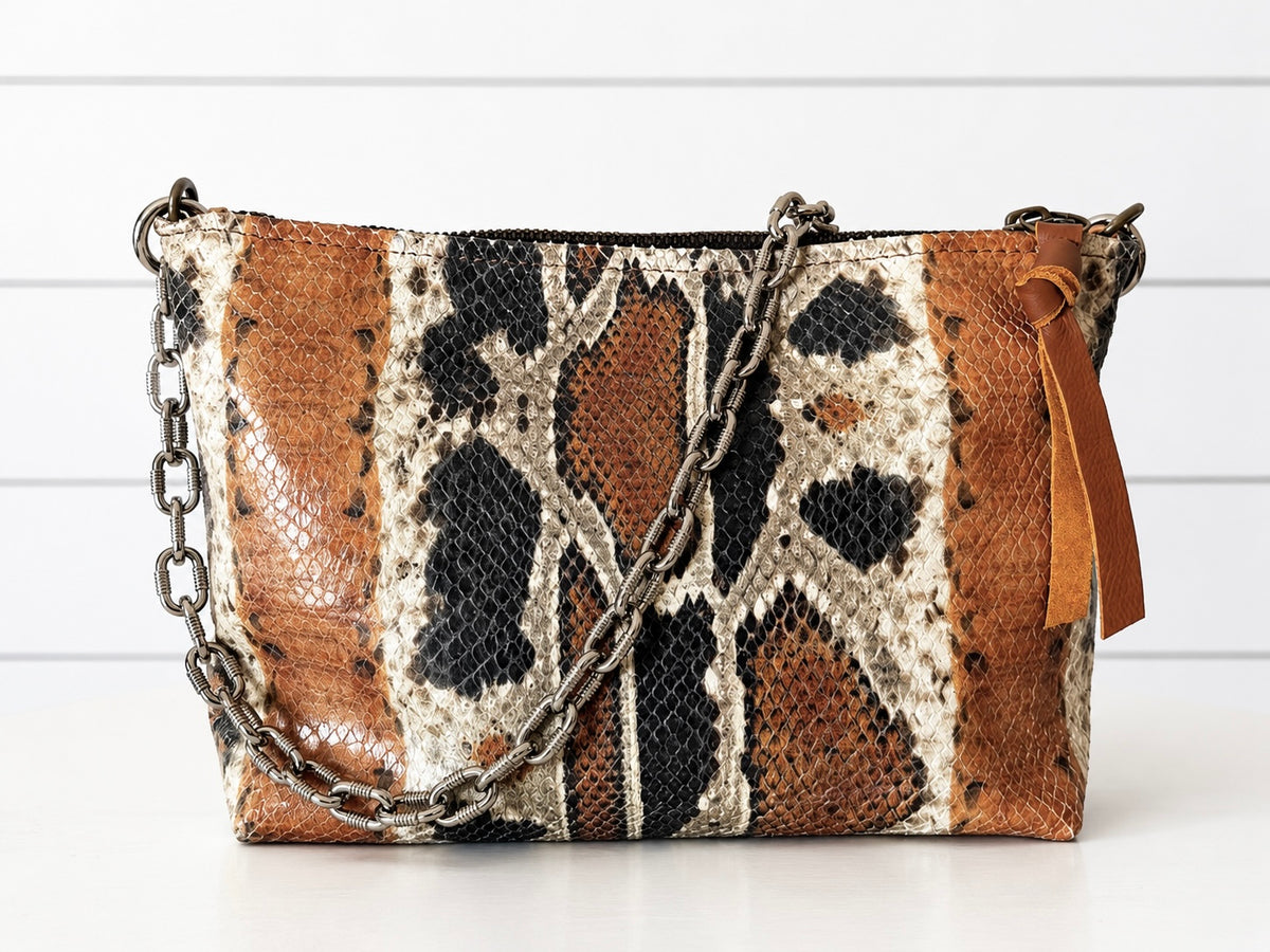 Medium Desert Print Leather Pouch