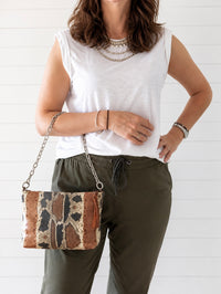 Medium Desert Print Leather Pouch