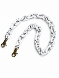 White Marble Acrylic Chain Shoulder Strap