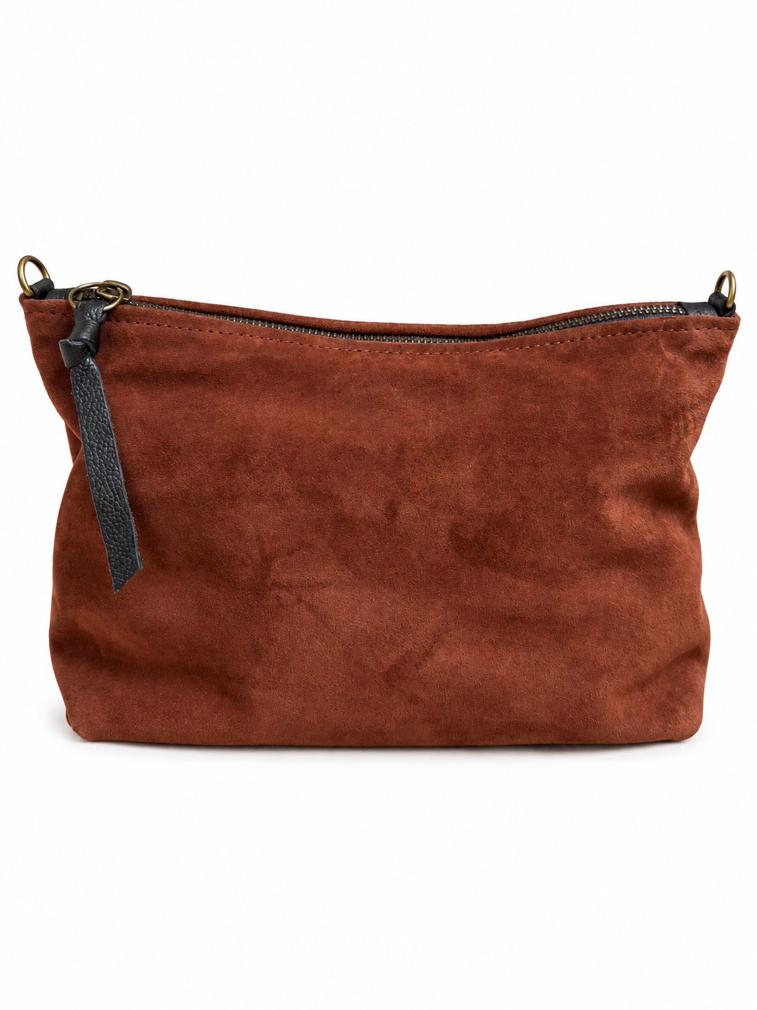 Medium Brown Suede Pouch