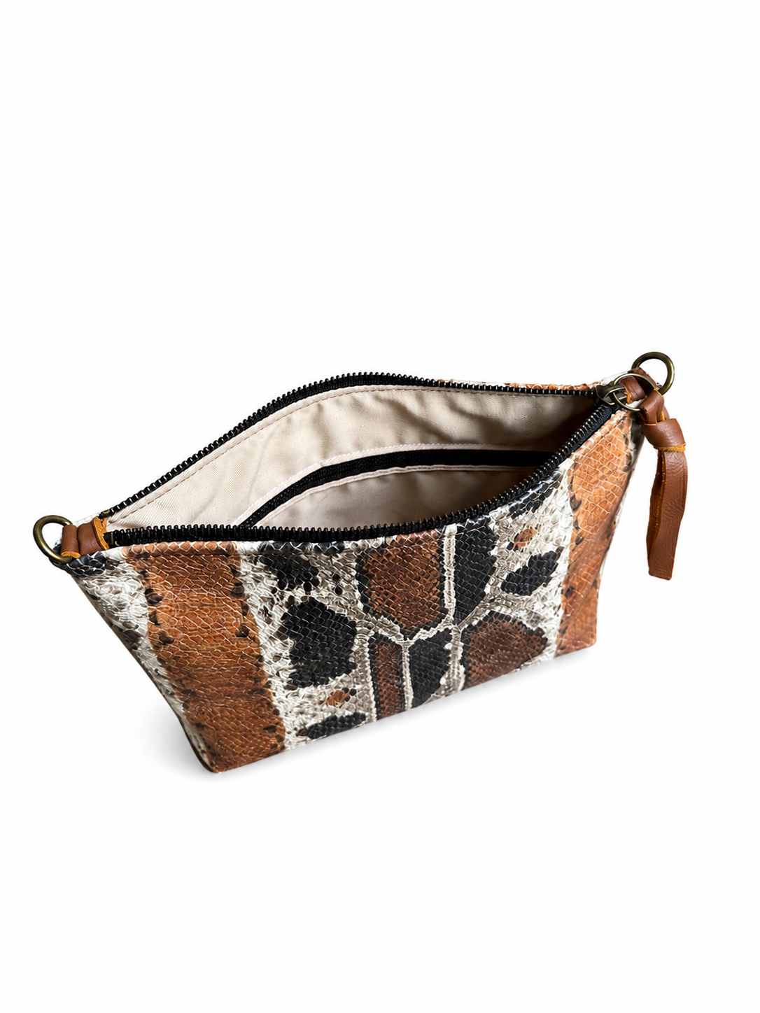 Medium Desert Print Leather Pouch