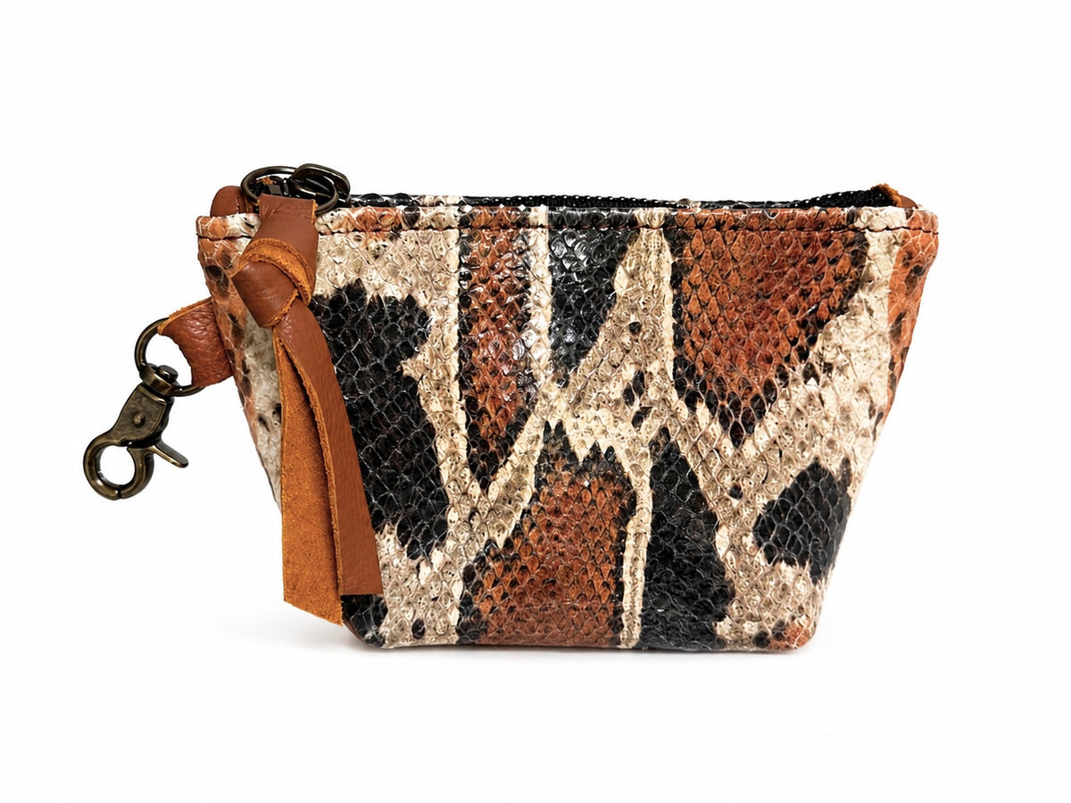 Mini Desert Print Leather Pouch