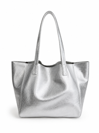 Minimalist Tote - Metallic Silver