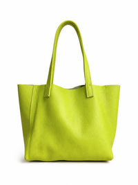 Minimalist Tote - Lime Chartreuse Leather