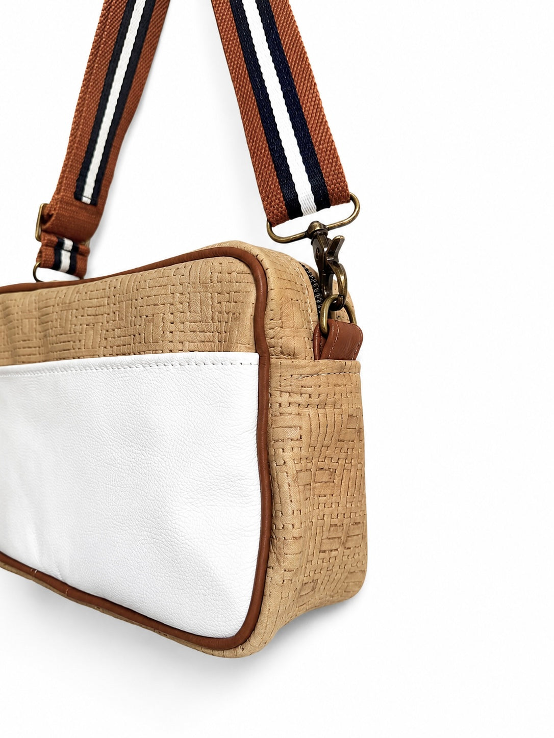 Tan Basketweave Camera Bag