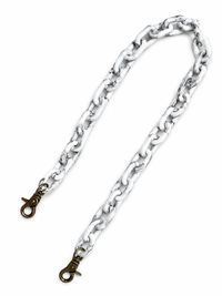 White Marble Acrylic Chain Shoulder Strap