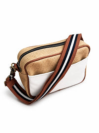 Tan Basketweave Camera Bag
