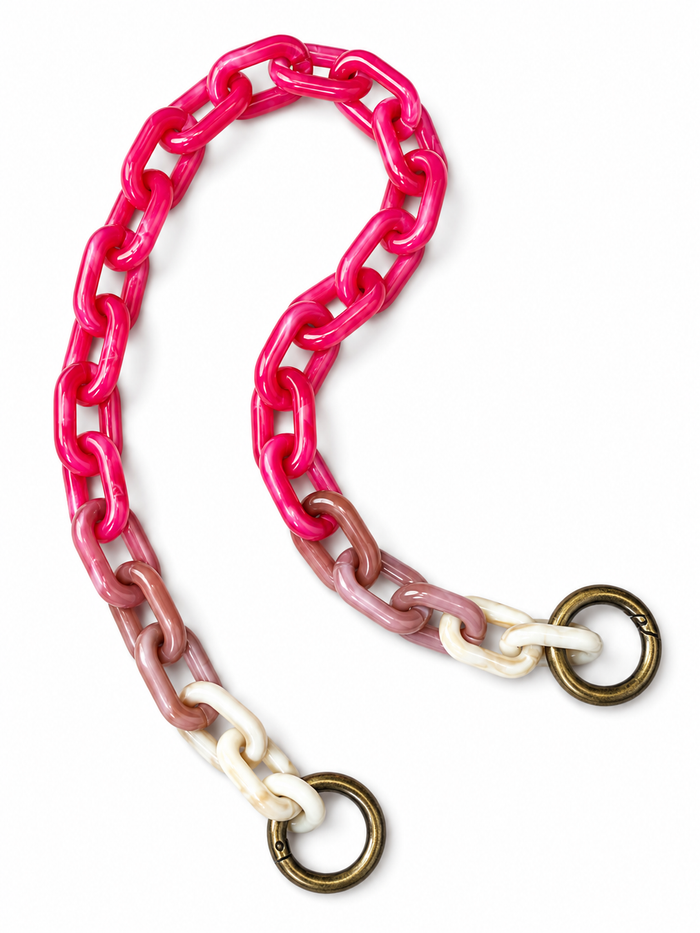 Pink Ombré Acrylic Chain Shoulder Strap