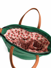 The Court Tote - Kelly Green Leather