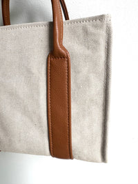Small Oatmeal Canvas Tote