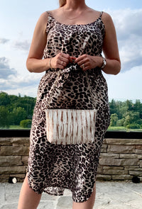 White Birch Effect Leather Pouch