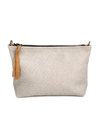 Medium Off-White Leather with Gold Undertones Pouch