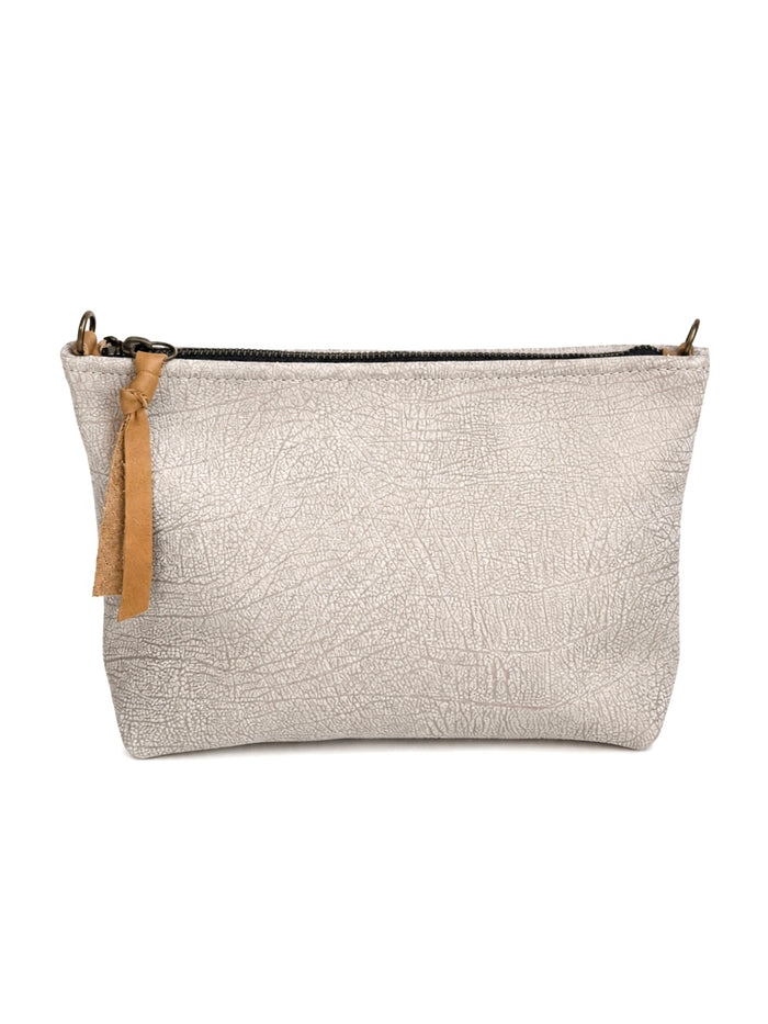 Medium Off-White Leather with Gold Undertones Pouch