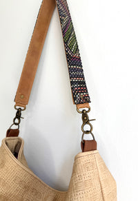 1.5” Multicoloured Geometric Leather Shoulder Strap