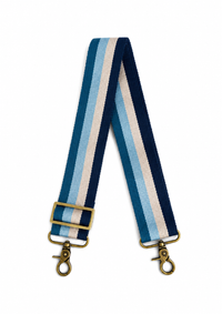 Shades of Blue Striped Crossbody Strap
