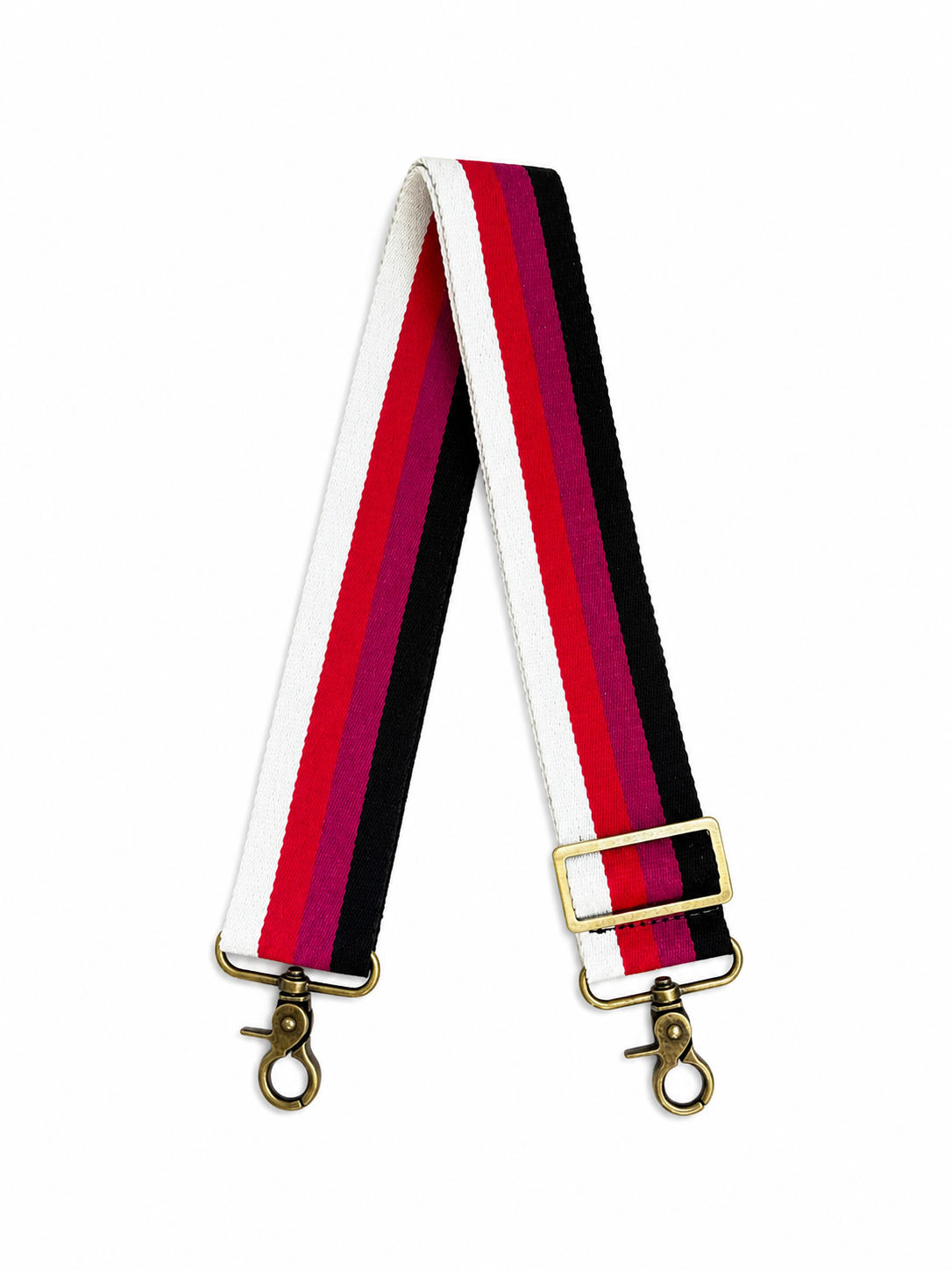 Black, Pink, Red, and White Crossbody Strap