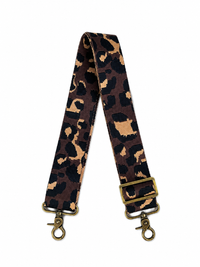 Brown Animal Print Crossbody Strap