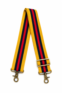 Mustard, Navy, and Red Stripe Crossbody Strap