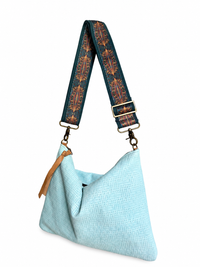 2" Turquoise Geometric Pattern Crossbody Strap