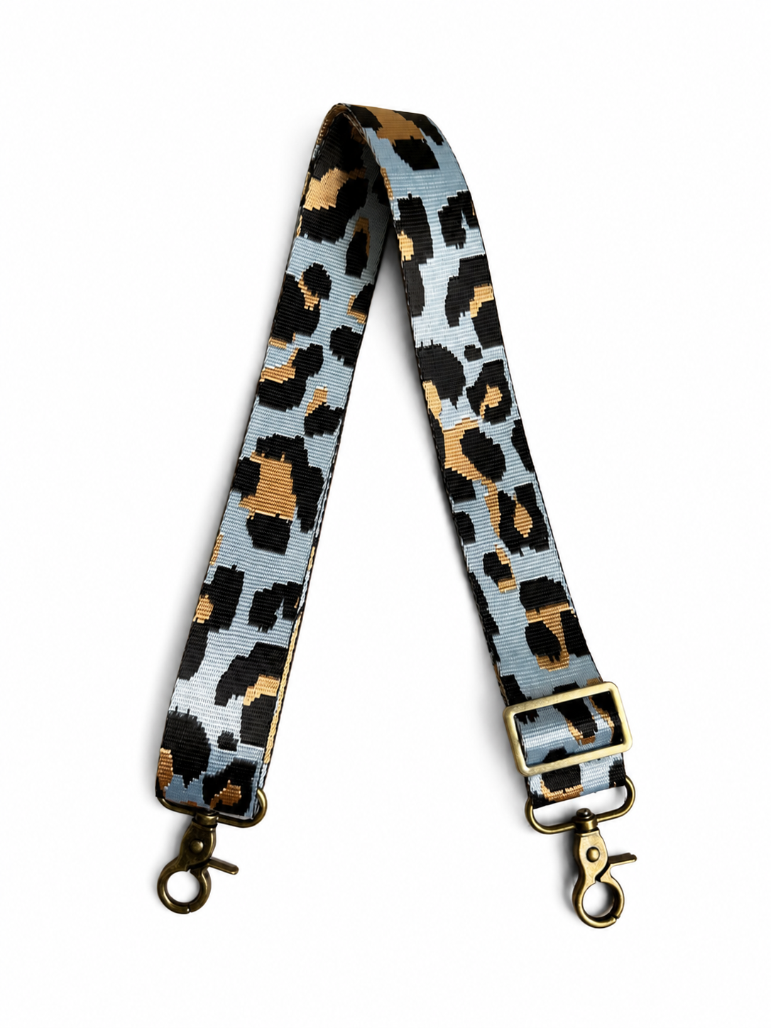 1.5" Baby Blue Animal Print Crossbody Strap