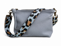 1.5" Baby Blue Animal Print Crossbody Strap