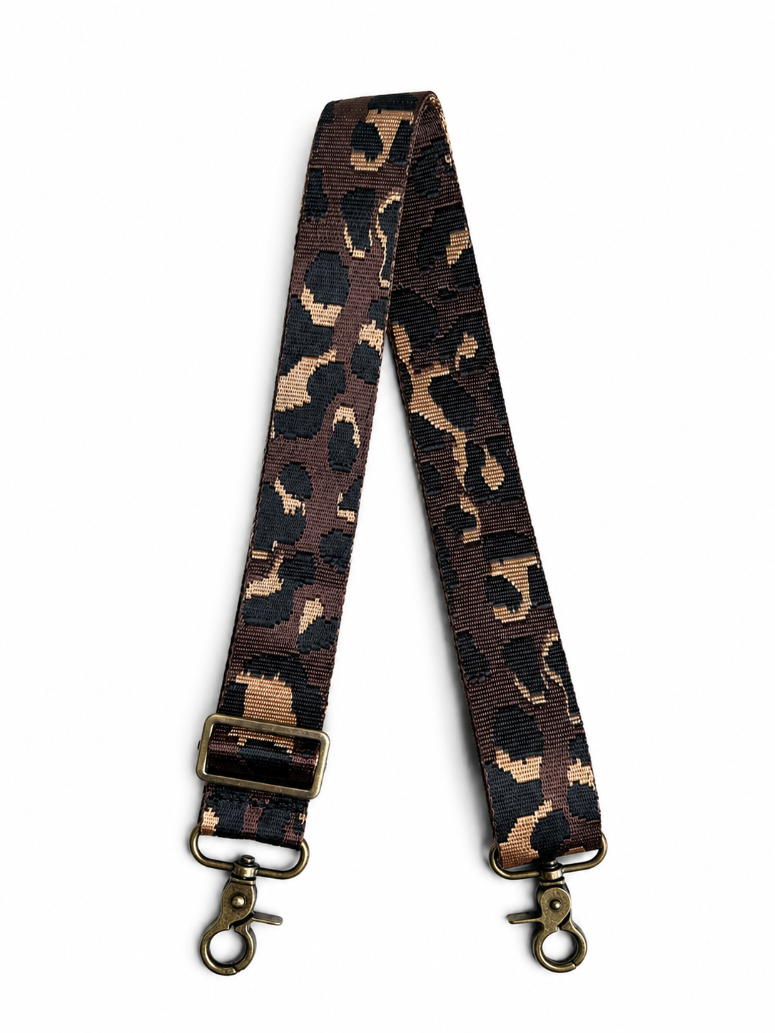 1.5" Brown Animal Print Crossbody Strap