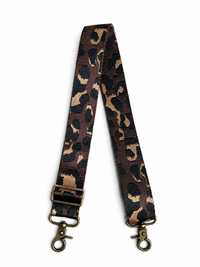 1.5" Brown Animal Print Crossbody Strap