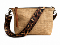 1.5" Brown Animal Print Crossbody Strap