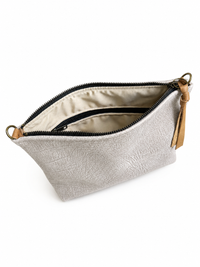 Medium Off-White Leather with Gold Undertones Pouch
