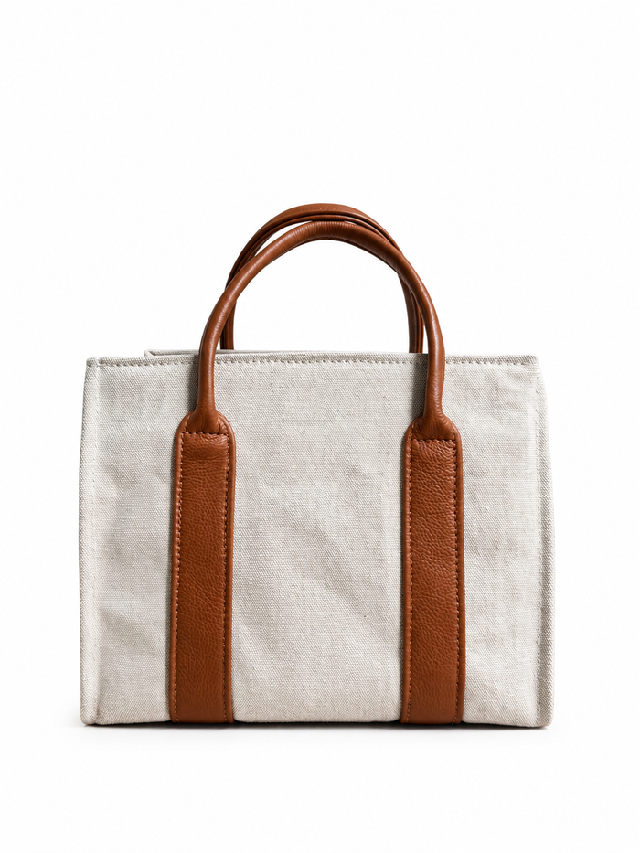 Small Oatmeal Canvas Tote