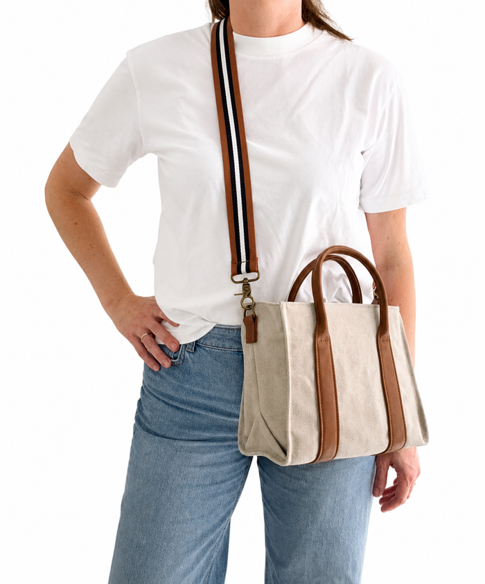 Small Oatmeal Canvas Tote