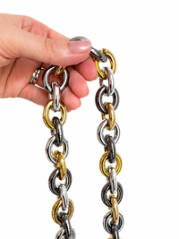 Tri-Colour Metallic Acrylic Chain Shoulder Strap