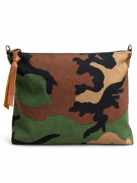 Large Camouflage Nylon Pouch