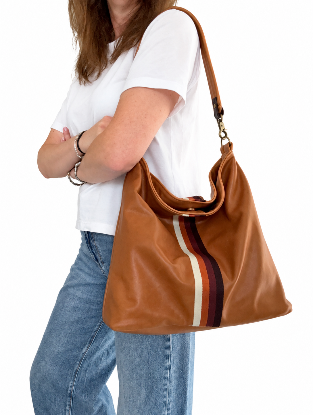 The Rebecca - Tan and Brown Stripes
