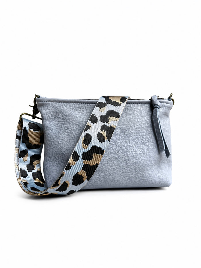 Baby Blue Animal Print Crossbody Strap