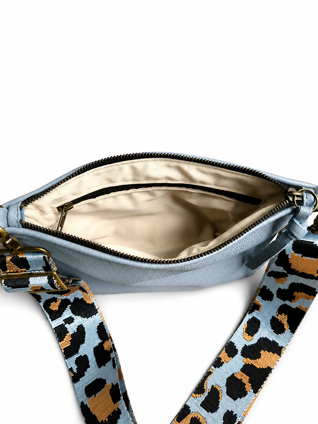 Dusty Blue Leather Pouch