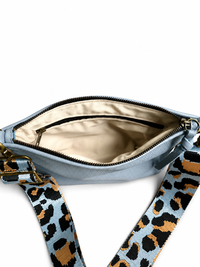 Dusty Blue Leather Pouch